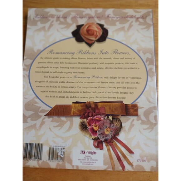 Romancing Ribbons into Flowers by Elly Sienkiewicz (1996, Trade Paperback) - Picture 2 of 2